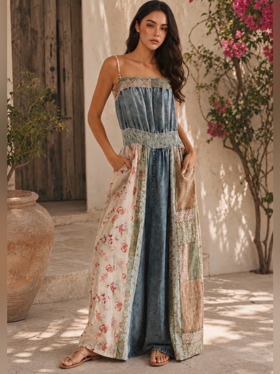 Oli & Hali Pants - Oli & Hali Patchwork Paradise Jumpsuit 🌸Sold out style!